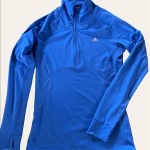 ADIDAS royal Blue pullover hoodie top M 12-14 LIKE NEW